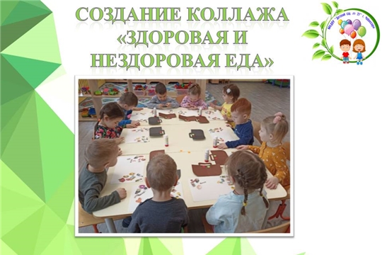 Создание коллажа "Здоровая и нездоровая еда"