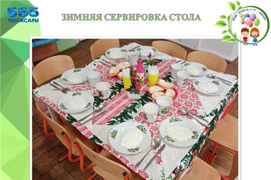 Зимняя сервировка стола