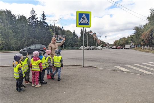 Дошколята присоединились к городской акции «Пешеходный переход».