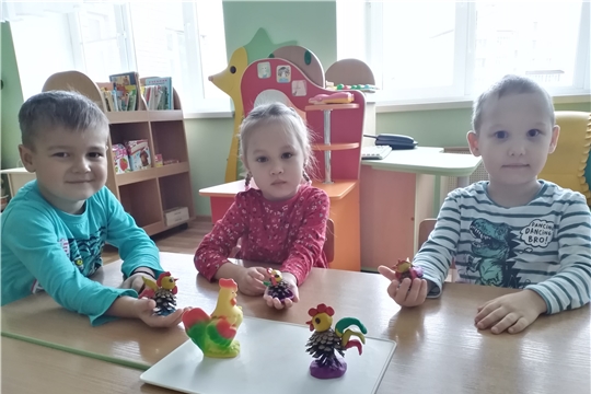 Петушок из природного материала