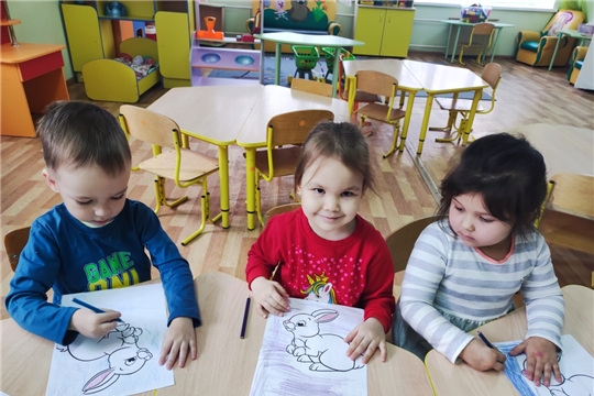Аппликация из ваты