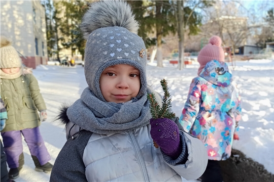 Украсим еловую ветку новогодними шарами
