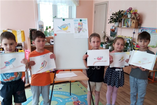 Перелетные птицы в детских рисунках.