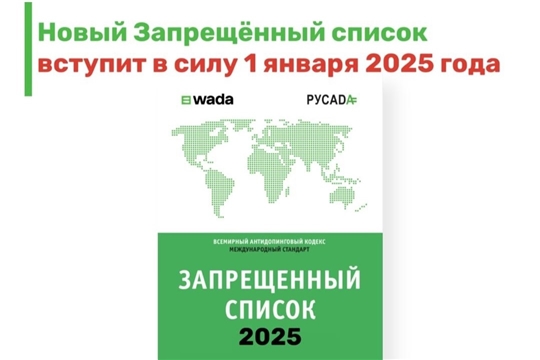 Всемирное антидопинговое агентство (WADA) опубликовало Запрещенный список на 2025 год, который вступит в силу 1 января 2025 года