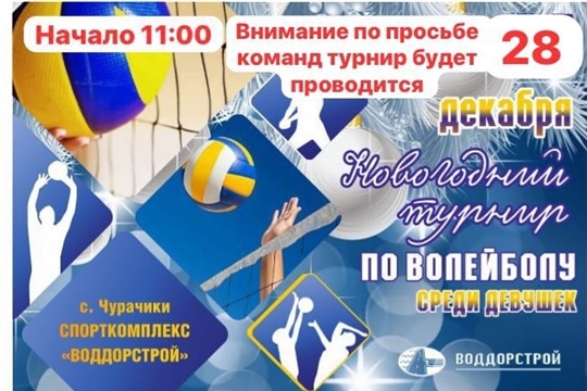 28 декабря состоится открытый предновогодний турнир по волейболу среди девушек 2007 года рождения и моложе