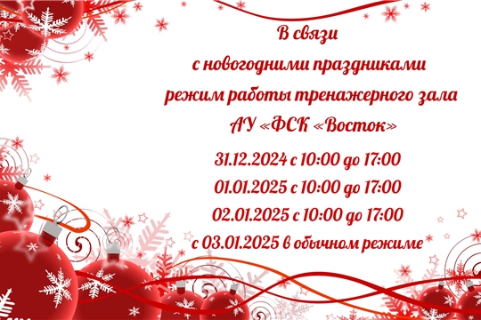 Уважаемые посетители нашего комплекса! Поздравляем Вас с наступающим 2025 ГОДОМ и РОЖДЕСТВОМ!