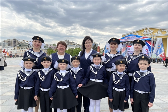 Парад дошколят и юнармейцев