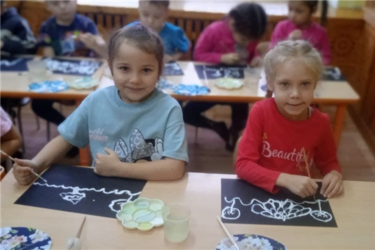 Рисуем ночную зиму