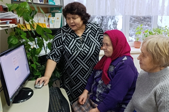 Обучающий урок «Компьютерная грамотность» в Шоршелской сельской библиотеке