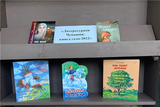 Книжная выставка «Литературная Чувашия: книга года 2022» в Большеатменской сельской библиотеке