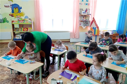 Занятие с использованием нетрадиционной техники рисования "Снеговик".