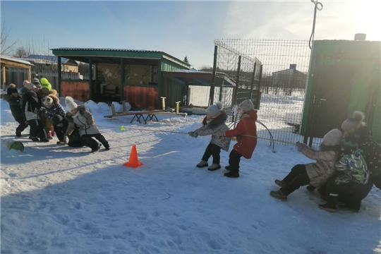 Зимняя прогулка в детском саду