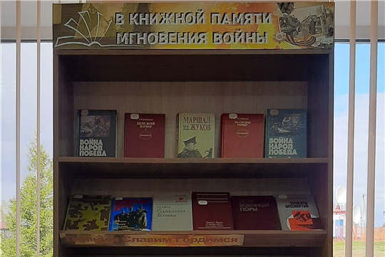 Книжная выставка «В книжной памяти мгновения войны» в Нижнекумашкинской сельской библиотеке