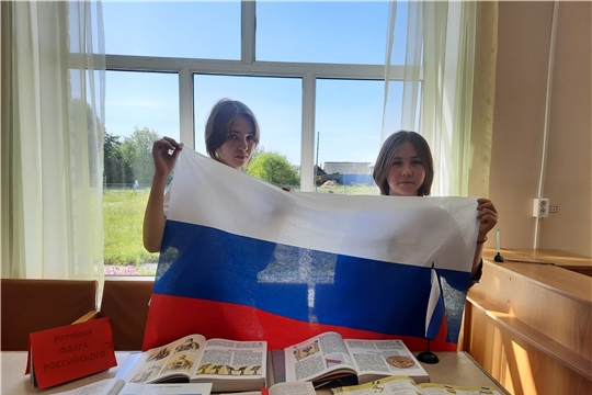 Историко-патриотический час «Великий Российский прославленный флаг» в Краснооктябрьской сельской библиотеке