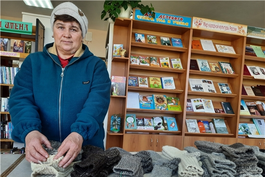 Всероссийская акция «Носки солдату» в Краснооктябрьской сельской библиотеке