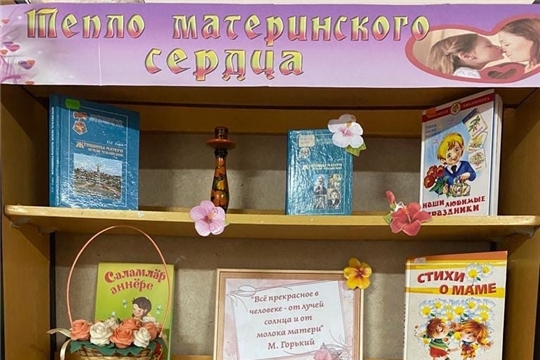 Книжная экспозиция «Тепло материнского сердца» в Шумерлинской сельской библиотеке