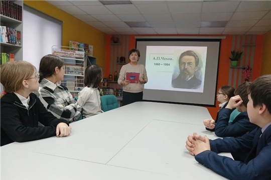 Литературная прогулка «В гостях у А. П. Чехова» в Шумерлинской сельской библиотеке