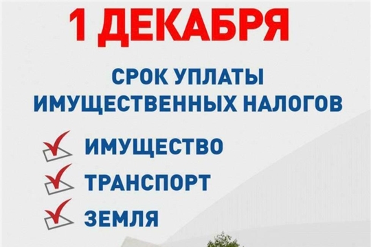 Управление Федеральной налоговой службы по Чувашской Республике напоминает!