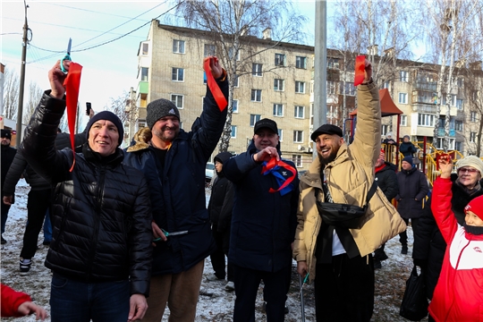 Торжественное открытие универсальной спортивной площадки в микрорайоне «Богданка»