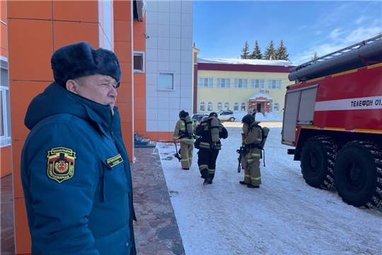 В Янтиковском доме культуры состоялось тренировочное пожарно - тактическое учение.