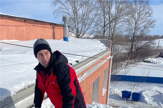 Очистка крыши от снега