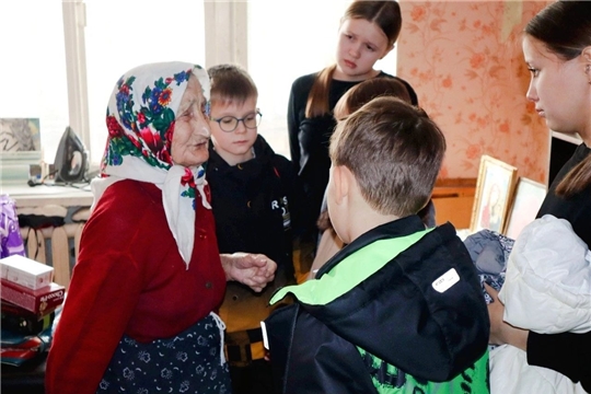 Учащиеся школы №9 посетили ветерана Великой Отечественной войны