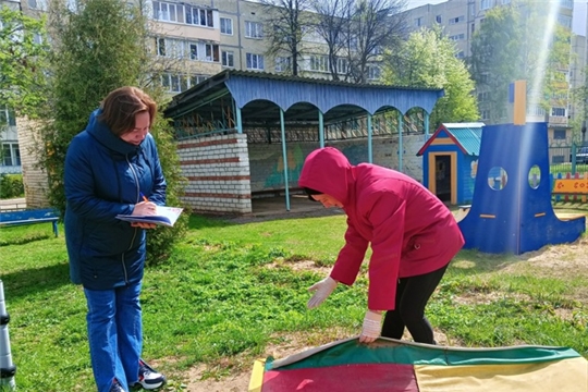 Осмотр состояния малых архитектурных форм в рамках месячника по охране труда