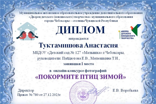 Онлайн -конкурс фотографий "Покормите птиц зимой"
