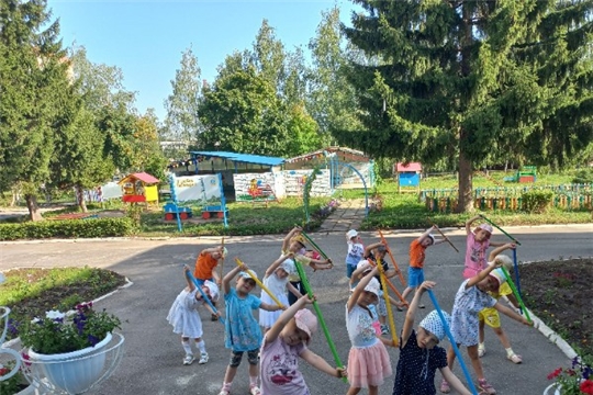 Утренняя гимнастика с использованием гимнастический палки