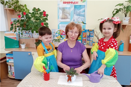 Дошкольники присоединились к акции "Цветок ветерану"