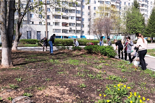 Субботник в МБДОУ "Детский сад №169" г. Чебоксары 26.04.2024