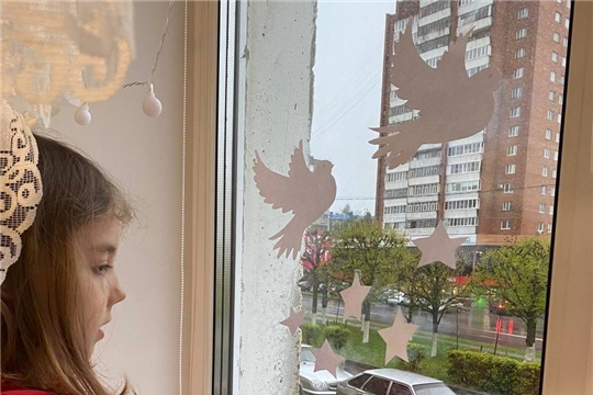 Участие семей воспитанников в акции «Окна Победы»