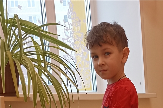 Ребята средней группы  "Фантазеры" учатся ухаживать за комнатными растениями.