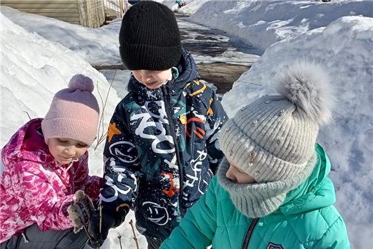Юные натуралисты наблюдают за природой