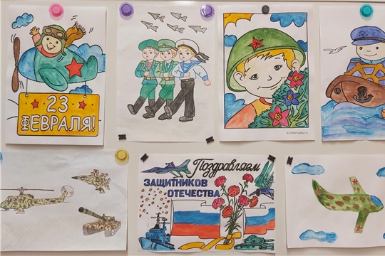 Выставка рисунков "Солдатам Отечества Слава"
