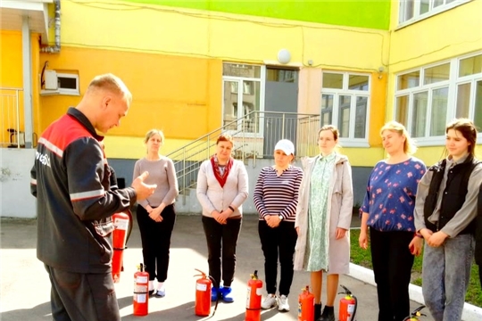 Тренировка с огнетушителями