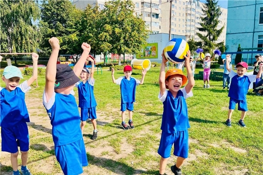 Товарищеская встреча по пионерболу среди детей подготовительных групп