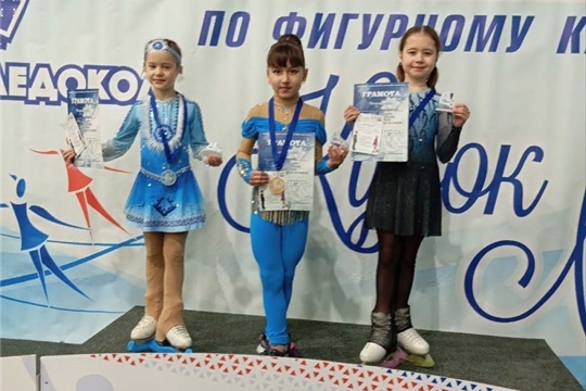 Юные фигуристки на соревнованиях в Зеленодольске