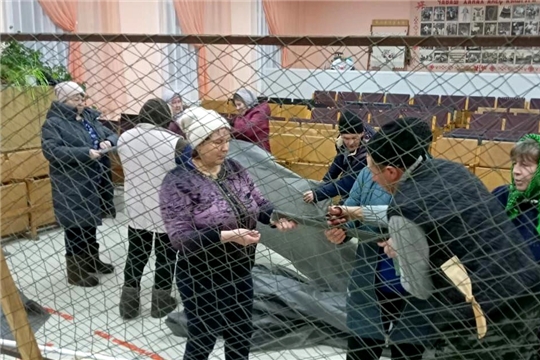 На базе сельских клубов К.Чишминского ТО – плетение маскировочных сеток для бойцов СВО
