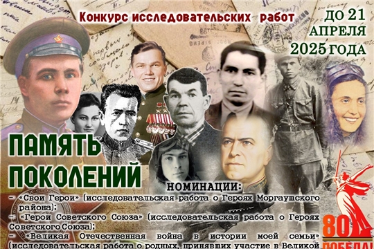 Объявляется конкурс исследовательских работ «Память поколений»