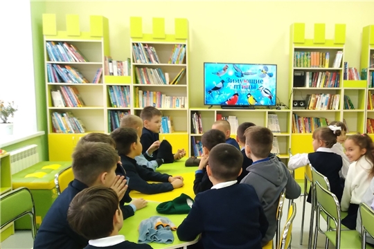 Экологический час «Чем кормить зимующих птиц?» в отделе по работе с детьми