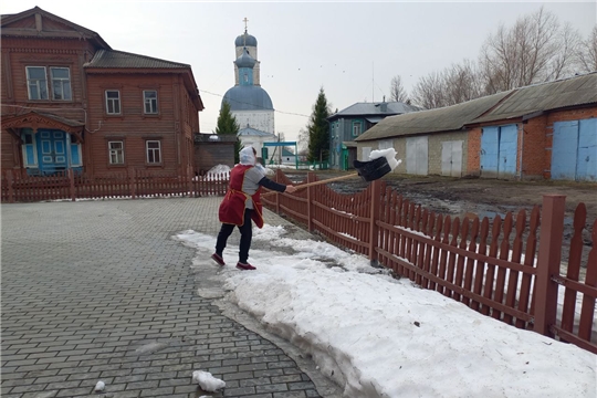 Сотрудники музея на субботнике