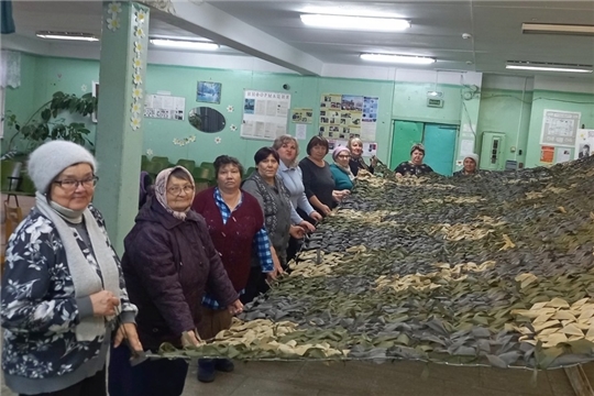 Маскировочные сети от волонтеров  Никулинского территориального отдела