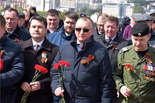 Министр спорта Чувашии Василий Петров принял участие в торжественных мероприятиях, посвященных празднованию Дня Победы
