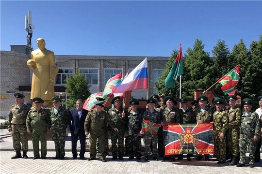 Открытие памятника "Пограничный столб"