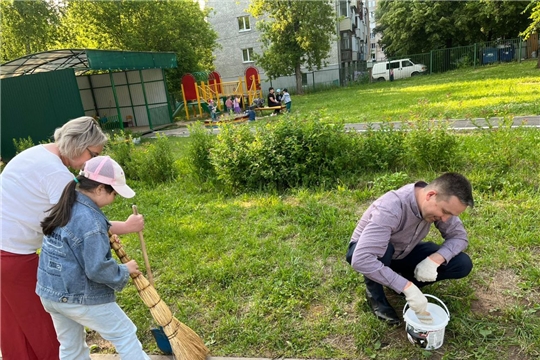 Помощь родителей в облагораживании участка