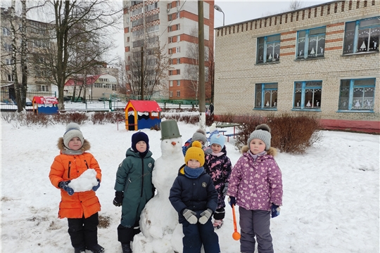 Лепка снеговика