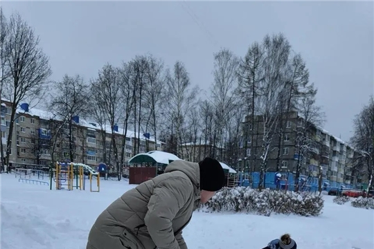 Огромная благодарность родителям -снегоборцам!