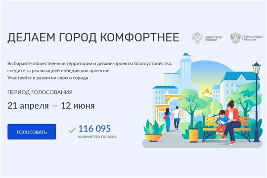 До завершения Всероссийского голосования за благоустройство осталось две недели – более 116 тысяч жителей Чувашии уже определились!