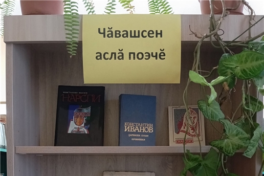 В Чутеевской библиотеке оформлена выставка книг «Чавашсен асла поэче»